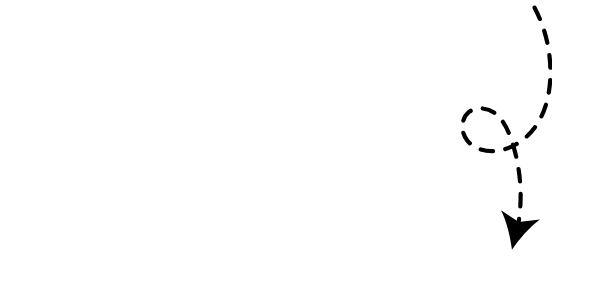 downward dotted arrow